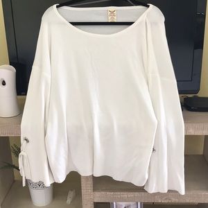Bell Sleeve White Top